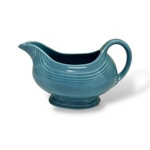 Fiestaware Gravy Boat Turquoise Blue Pottery West Virginia Homer Laughlin Read